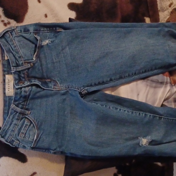 PACSUN, DISTRESSED, LOW RISE, SKINNIEST, STRETCH JEANS W24X36 - Picture 3 of 10